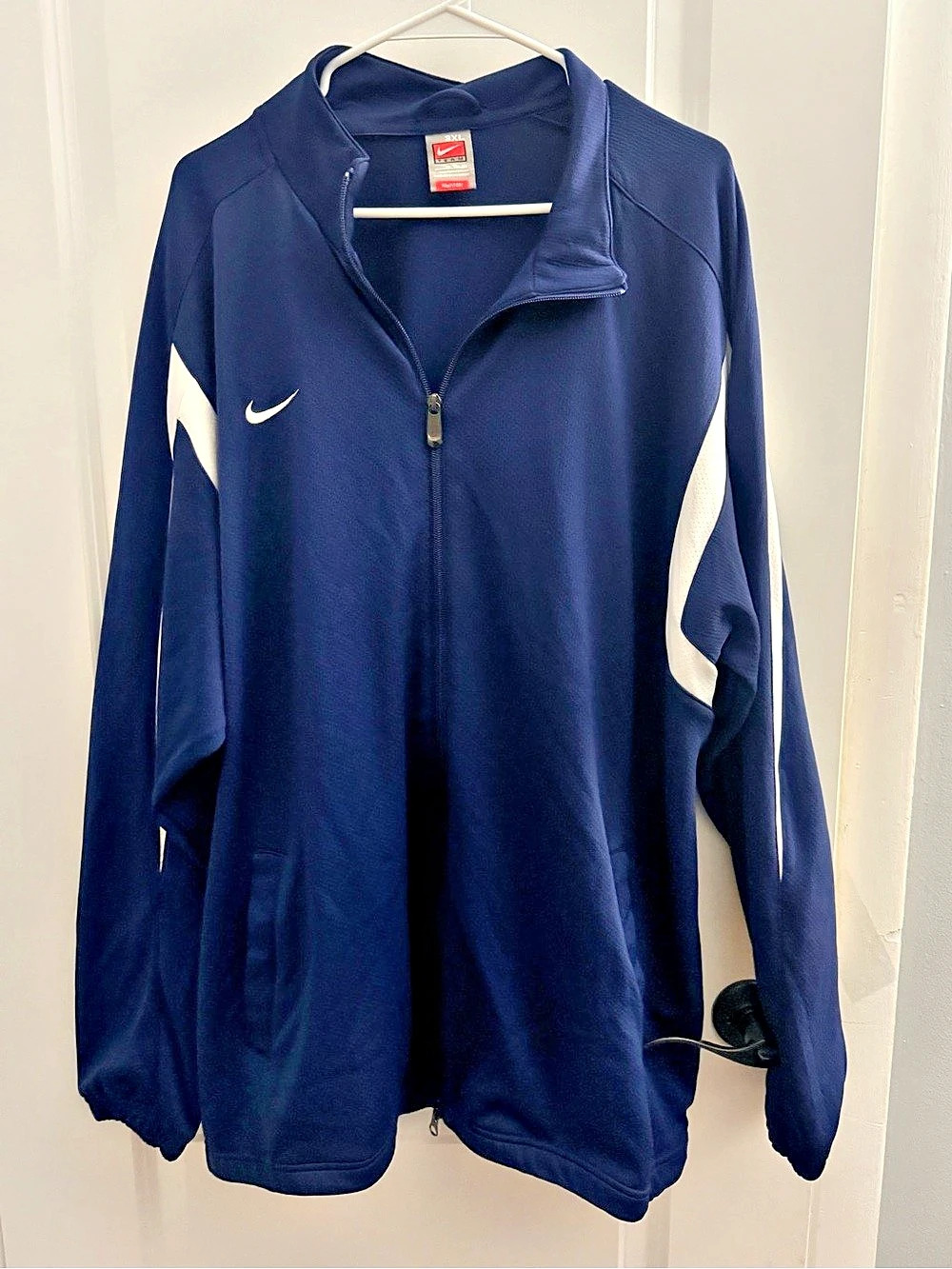 Vintage Nike Team Fit Dry Track Jacket Navy Blue 3XL
